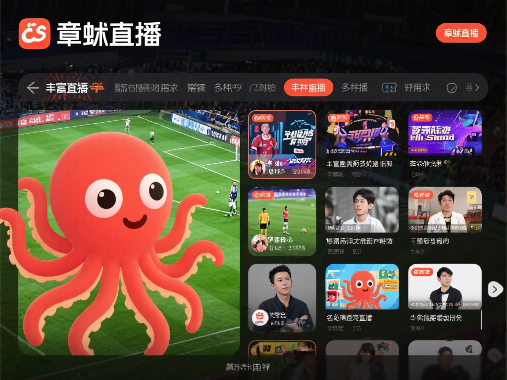 直播_视频直播_免费在线观看高清直播-章鱼直播 章鱼直播提供了丰富的直播内容,包括体育、